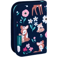 2. AstraBag Piórnik AC1 Pojedynczy Dwuklapkowy bez Wyposażenia Baby Deer 503024048