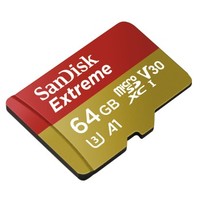 3. SanDisk MICRO SD 64GB EXTREME (microSD XC) 100MB/sC10 UHS-I U3, V30, A1+SD ADAP.