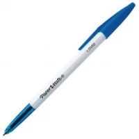 4. Paper Mate Długopis Jednoroazowy 045 ze Skuwką 1.0mm Niebieski Display 50 Sztuk 2084413