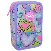 2. CoolPack Jumper 2 Piórnik Dwukomorowy Z Wyposażeniem Pastel Heart F066832