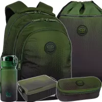 1. CoolPack Zestaw Szkolny Gradient Grass 5el Plecak F029757 + Piórnik F062757+ Worek F070757