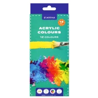 3. Starpak Farby Akrylowe 12 kolorów 12ml W Tubie 520192