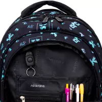2. AstraBag Plecak Szkolny AB300 Dark Pixel 502025015