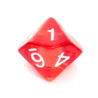 9. Komplet kości REBEL RPG - Kryształowe - Czerwone