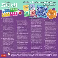 4. Trefl Gra Chińczyk + Węże i Drabiny 2w1 Lilo & Stich