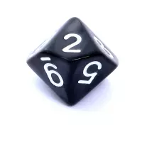 4. Komplet kości REBEL RPG - Perłowe - Czarne
