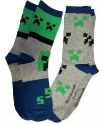5. Skarpetki Dziecięce Minecraft Creeper Dwupak - Rozmiar: 23-24
