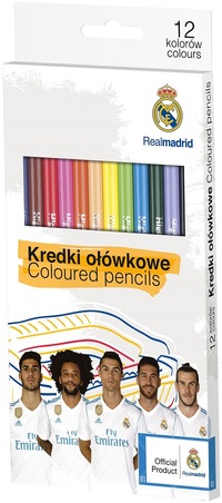 1. Astra Real Madryt RM-157 Kredki Ołówkowe Trójkątne 12 Kolorów 312018006