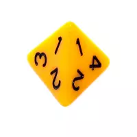 3. Komplet kości REBEL RPG - Matowe - Żółte
