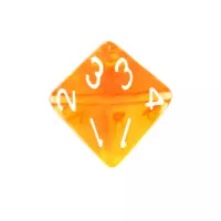 4. Komplet kości REBEL RPG - Kryształowe - Pomarańczowe