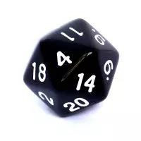 8. Komplet kości REBEL RPG - Matowe - Czarne
