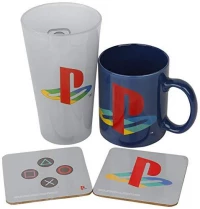 2. Zestaw Prezentowy Playstation Classic: Kubek + Szklanka + 2x Podkładka