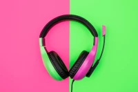 7. BIG BEN SWITCH Słuchawki do konsoli V.1 - PINK+GREEN