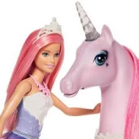 4. Mattel Lalka Barbie Jednorożec Magia Świateł FXT26 