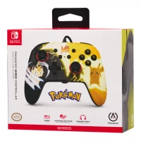 11. PowerA SWITCH Pad Przewodowy Enhanced Pokemon Pikachu vs. Meowth