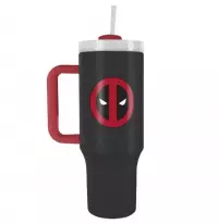 2. Kubek Podróżny ze Słomką Marvel Deadpool - Symbol - 1180 ml