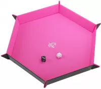 3. Gamegenic: Magnetic Dice Tray - Hexagonal - Sześciokątna Mata do Kości - Black/Pink