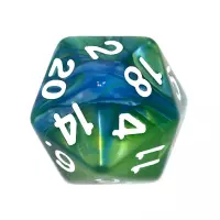 7. Komplet kości REBEL RPG - Dwukolorowe - Niebiesko-zielone