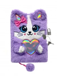 1. St. Majewski Pamiętnik z Kłódką 3D Włochacz Violet Kitty 669026