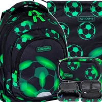 1. AstraBag Zestaw Szkolny Neo Football AB330 3el. Plecak 502024101 + Worek 507024050 + Piórnik 503024075