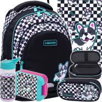 1. Head Zestaw Szkolny Cute Puppy 5el. Plecak 502025023 + Worek 507025011 + Piórnik 503025030
