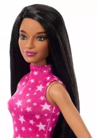 5. Mattel Barbie lalka Fashion Różowa Koszulka Gwiadki HRH13
