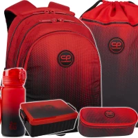 1. CoolPack Zestaw Szkolny Gradient Cranberry 5el. Plecak F029756 + Piórnik F062756 + Worek F070756