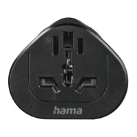 3. Hama Travel Adapter Type E and F, 3-Pin Black