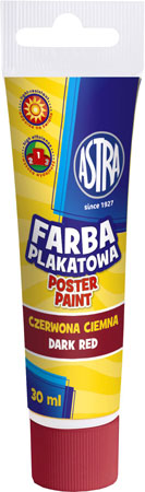 1. Astra Farba Plakatowa Tuba 30 ml - Czerwona Ciemna 83110911