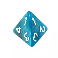 4. Komplet kości REBEL RPG - Dwukolorowe - Stalowo-błękitne