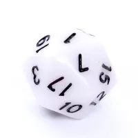 9. Komplet kości REBEL RPG - Matowe - Białe