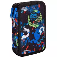 1. CoolPack Jumper 2 Piórnik Dwukomorowy Z Wyposażeniem Football Blue D066336