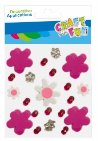 3. Craft With Fun Ozdoba Wielkanocna EVA Kwiaty Samoprzylepne + Kryształki Wielkanoc 531830