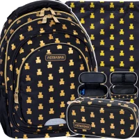 1. AstraBag Zestaw Szkolny 3el Plecak AB330 Golden Teddy 502024089 + Worek 507024047 + Piórnik 503024074
