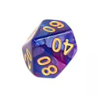 5. Komplet kości REBEL RPG - Dwukolorowe - Ciemnoniebiesko-purpurowe