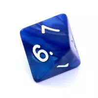 9. Komplet kości REBEL RPG - Perłowe - Ciemnoniebieskie