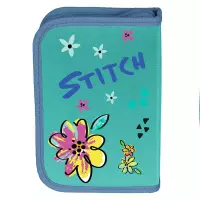 3. Paso Piórnik Dwuklapkowy bez Wyposażenia Stitch Flowers DS25DD-P001BW