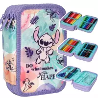 1. CoolPack Jumper 3 Piórnik Trzykomorowy z Wyposażeniem Stitch Pastel F067885