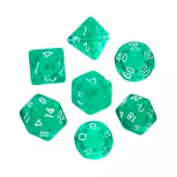 9. Komplet kości REBEL RPG - Mini Kryształowe - Zielone