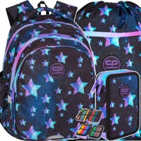 1. CoolPack Zestaw Szkolny Star Night 3el. Plecak Jerry F029830 + Worek F070830 + Piórnik F066830