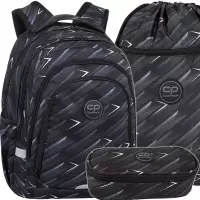 1. Zestaw 3el. CoolPack Drafter 3 Plecak Szkolny Blackboard F010921 + Worek F070921 + Piórnik F062921