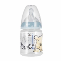 4. Nuk Butelka 150ml 0-6m First Choice+ Smoczek Silikonowy M Kubuś Niebieska 536897