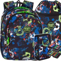 1. CoolPack Jerry Plecak Szkolny Football Blue F029336 + Worek D070336 + Piórnik D066336