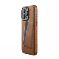 2. Mujjo Full Leather Wallet Case - etui skórzane do iPhone 15 Pro Max kompatybilne z MagSafe (tan)