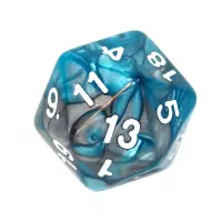 6. Komplet kości REBEL RPG - Dwukolorowe - Stalowo-błękitne