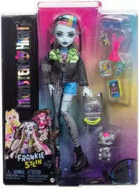 2. Mattel Monster High Lalka Frankie Stein +Zwierzątko Piesek Watzie HXH73