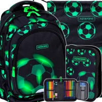 1. AstraBag Zestaw Szkolny Neo Football AB300 3el. Plecak 502024102 + Worek 507024050 + Piórnik 503024063
