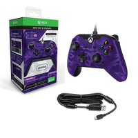 1. Pad PDP Przewodowy Delux Camo Purple New Xbox One/PC