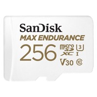 1. SanDisk MAX ENDURANCE microSDXC 256GB + SD Adapter 120000 godzin ciągłego nagrywania