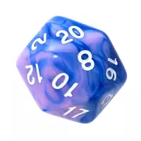 8. Komplet kości REBEL RPG - Dwukolorowe - Niebiesko-różowe